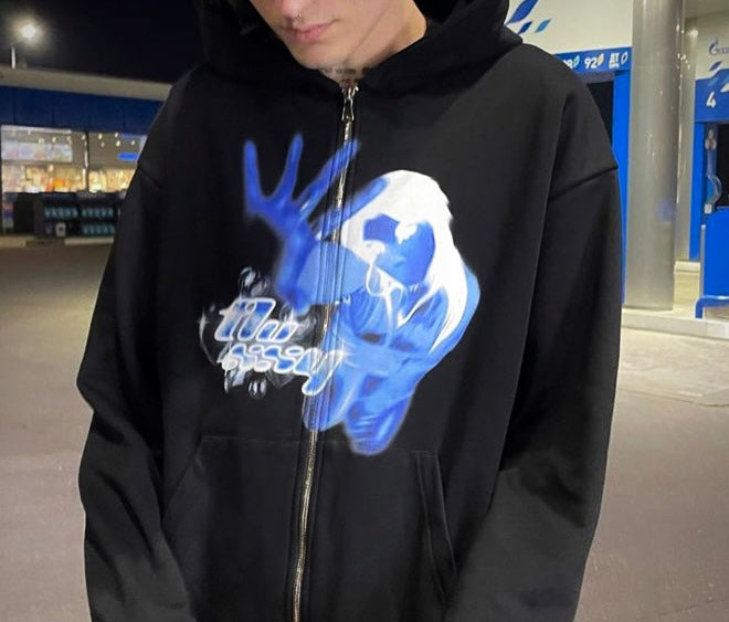Ghost Girl Zip Up Hoodie