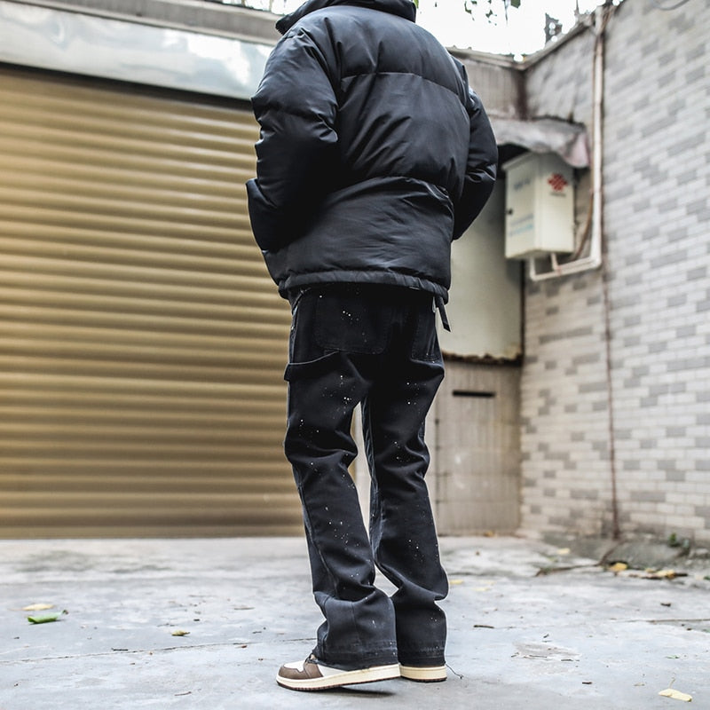 Painter's Denim Flare Pants