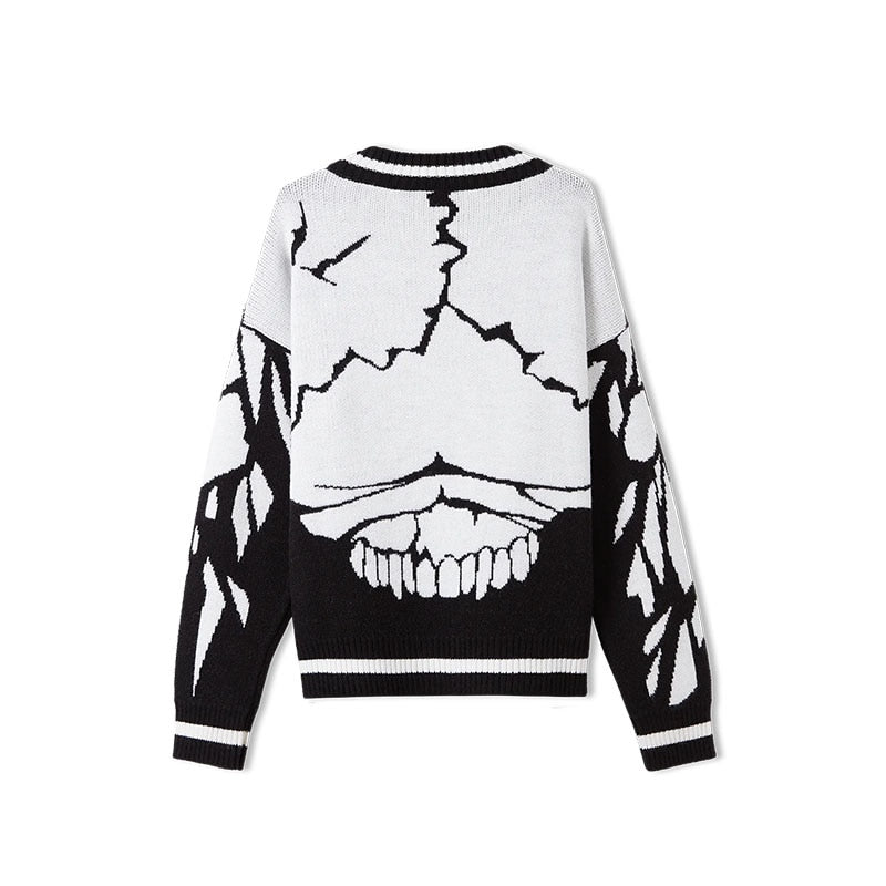 Fracture Skull Knit Sweater
