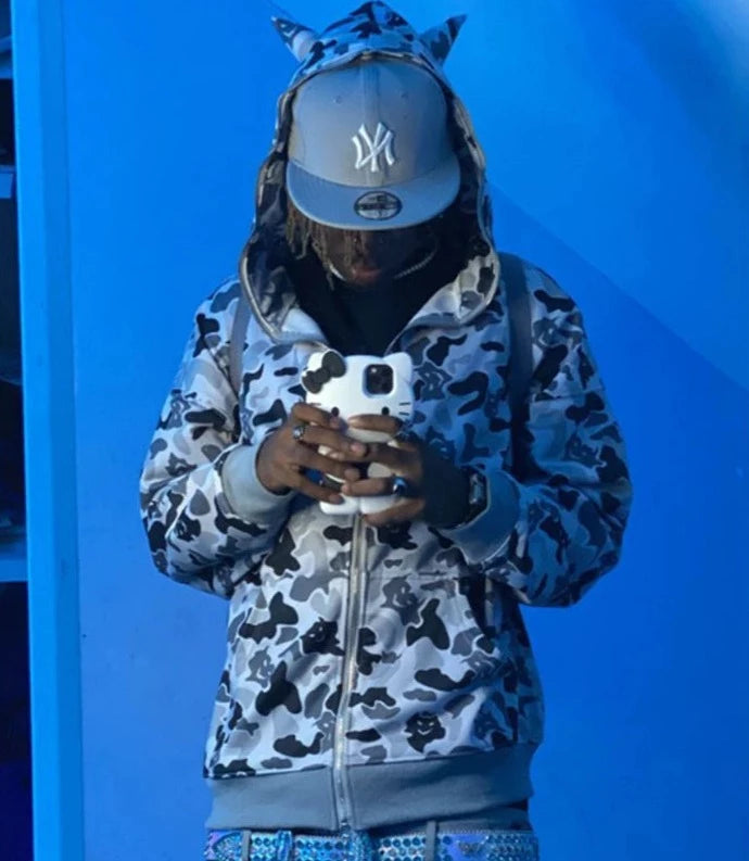 Demon Camo Zip-Up Hoodie