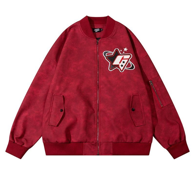 Star Hearts Vintage Bomber