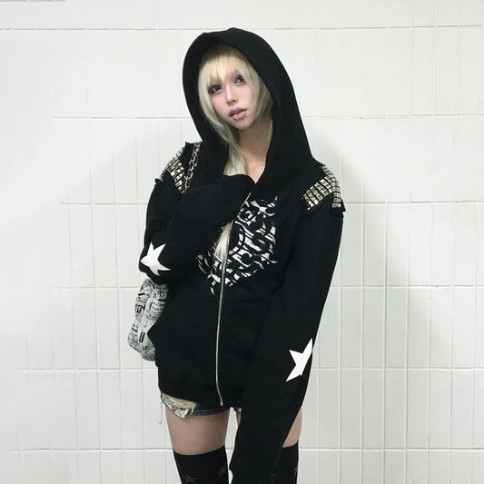 Flame Star Zip Hoodie