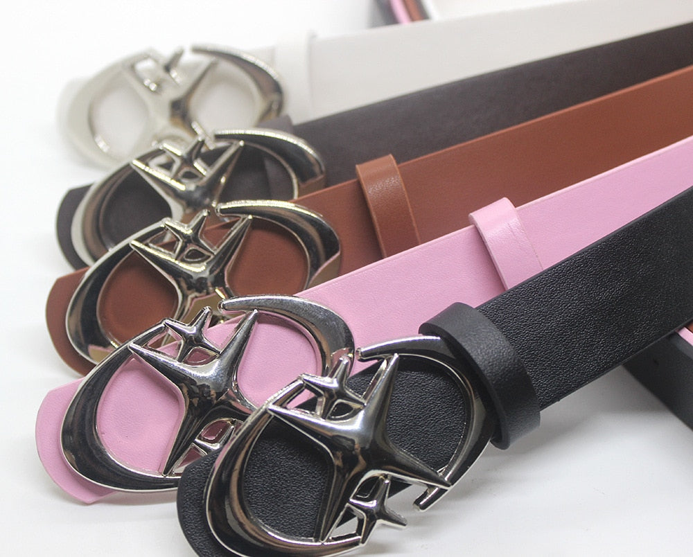 Moon Eclipse Leather Belt