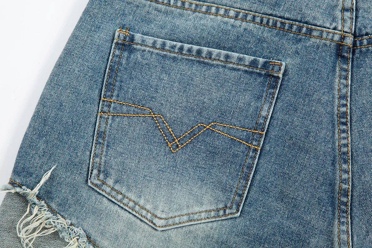 STAR DENIM JEAN SHORTS