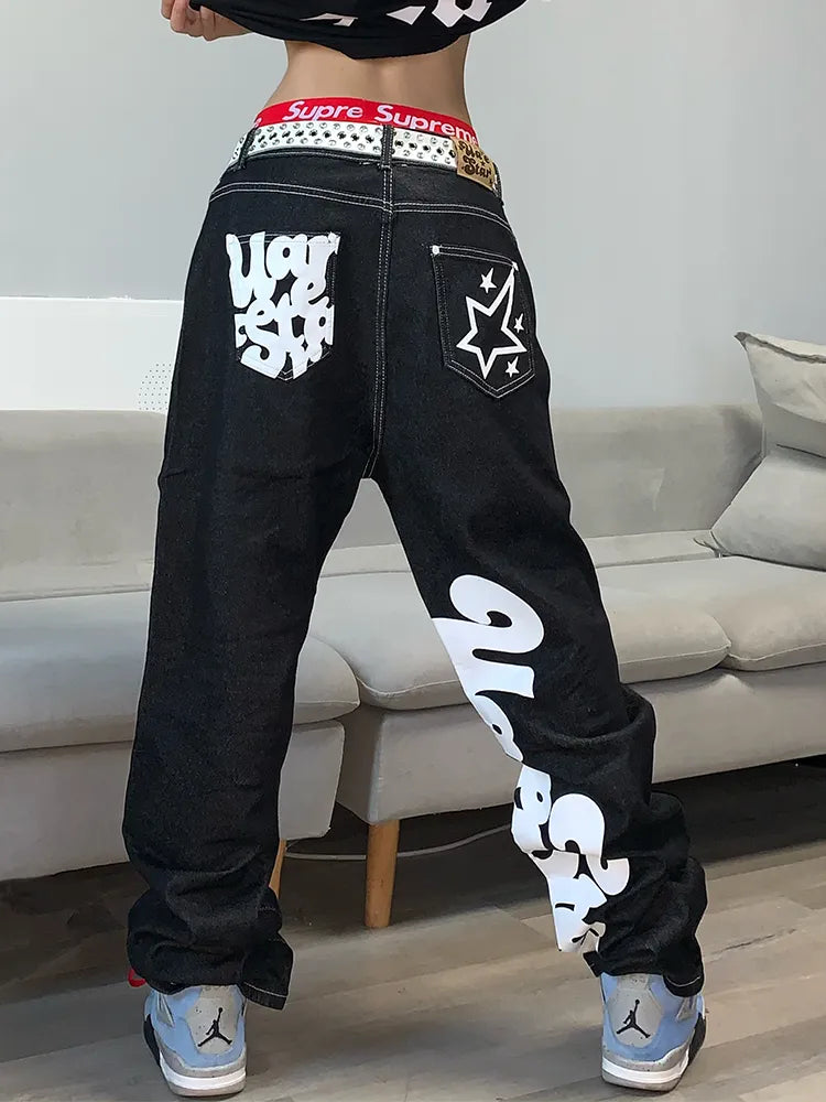 Shooting Star Baggy Denim Jeans