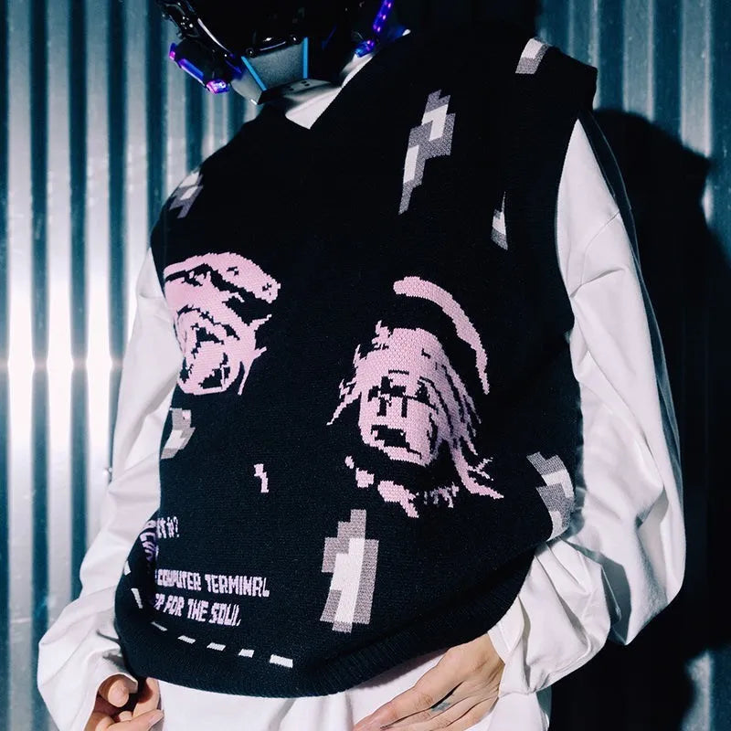 Cyber Soul Knit Sweater Vest