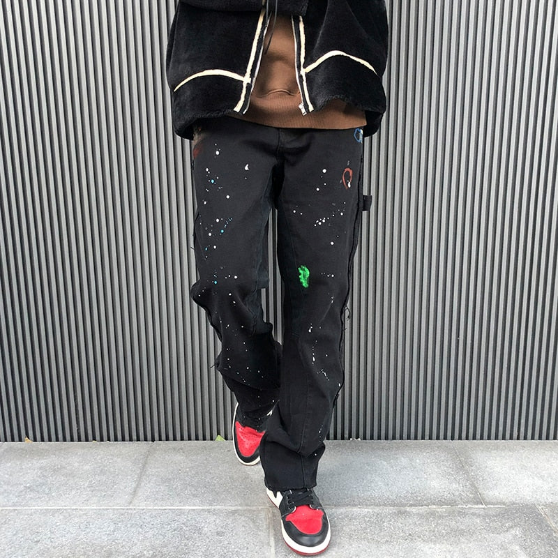 Painter's Denim Flare Pants