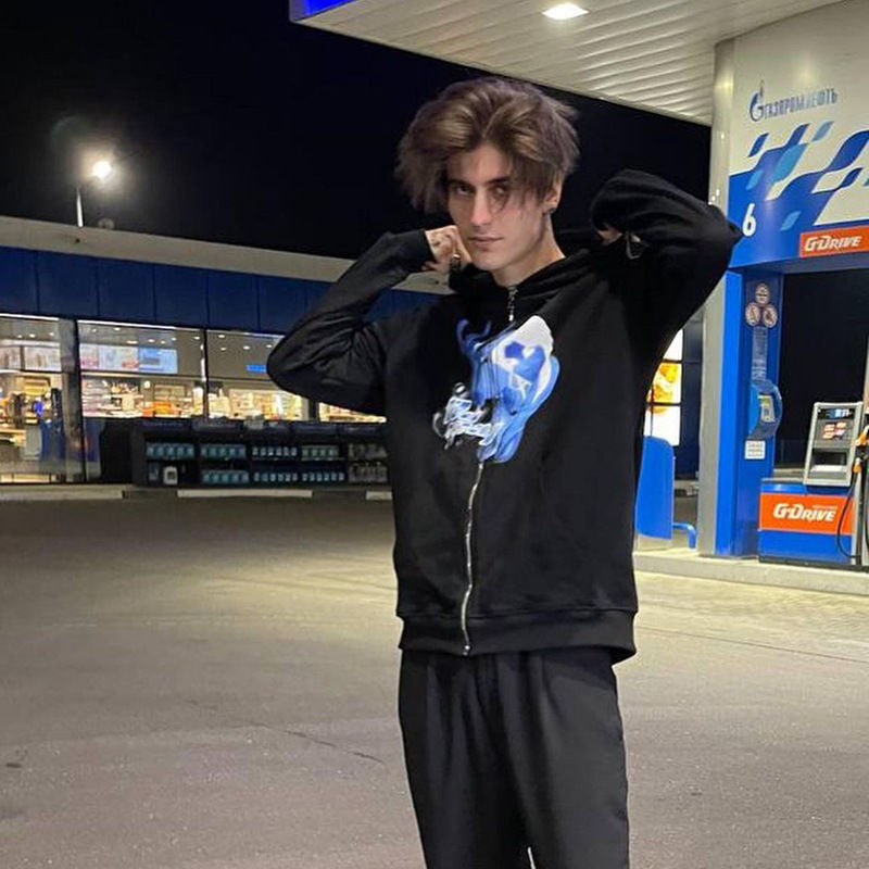 Ghost Girl Zip Up Hoodie