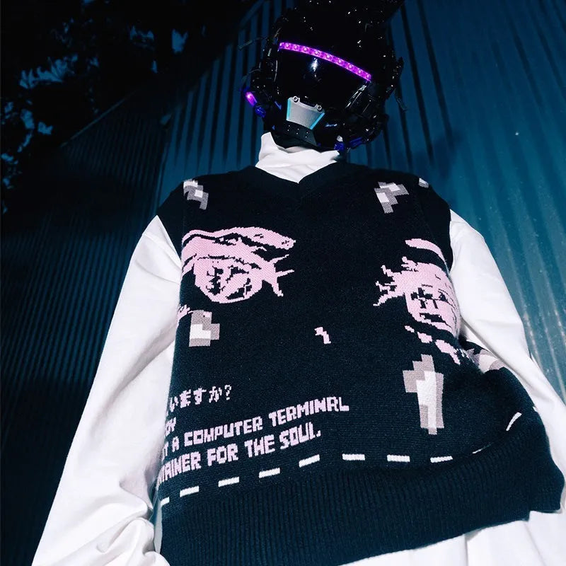 Cyber Soul Knit Sweater Vest