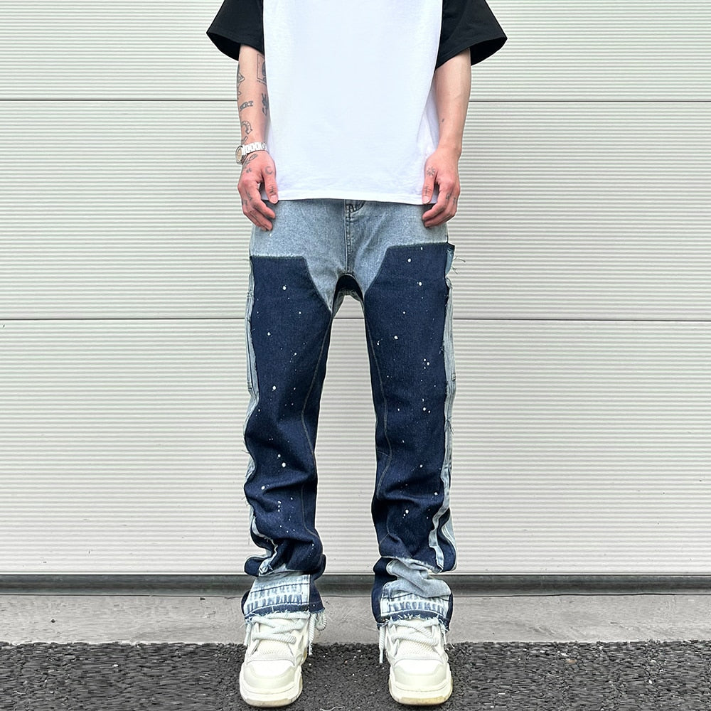 Two Tone Denim Pants