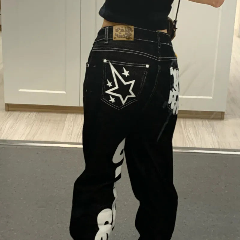 Shooting Star Baggy Denim Jeans