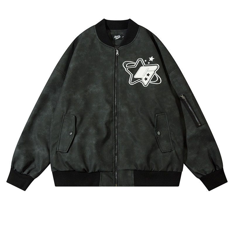 Star Hearts Vintage Bomber