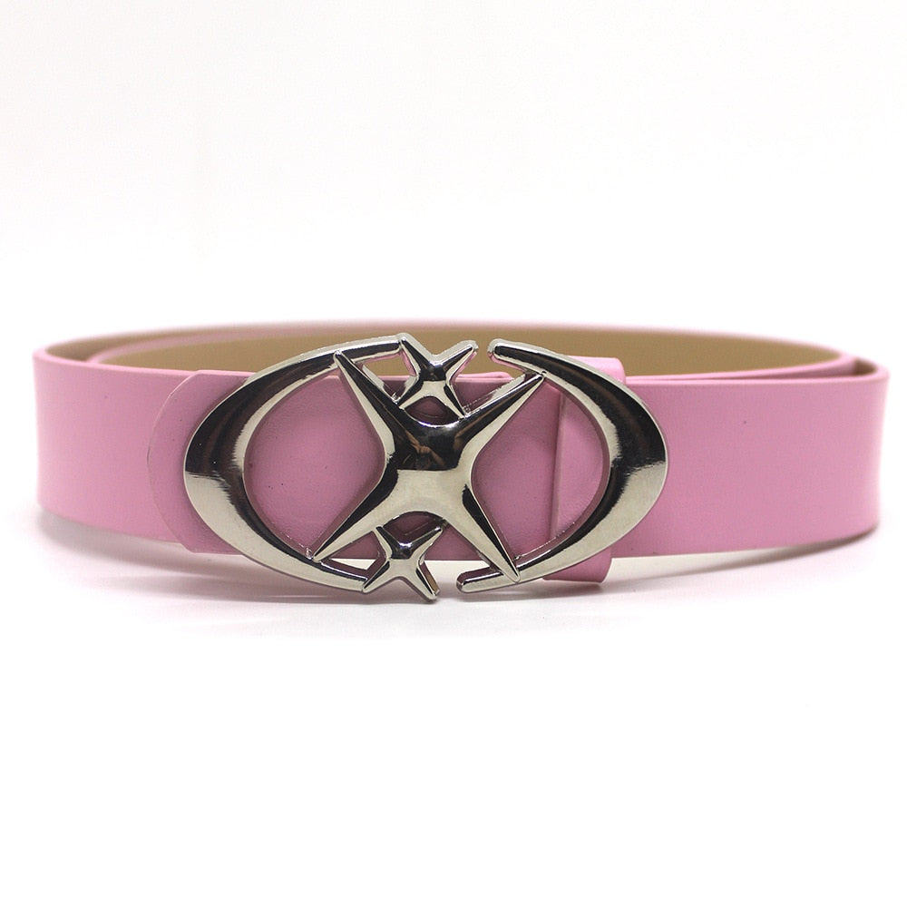 Moon Eclipse Leather Belt