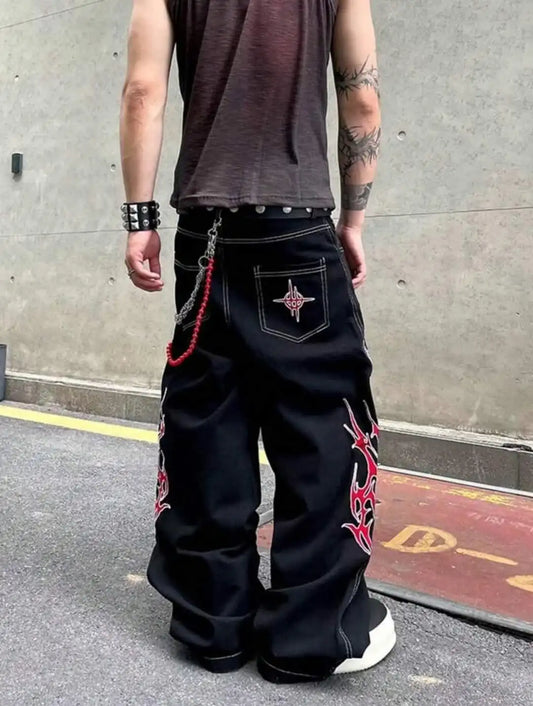 Red Razor Denim Jeans