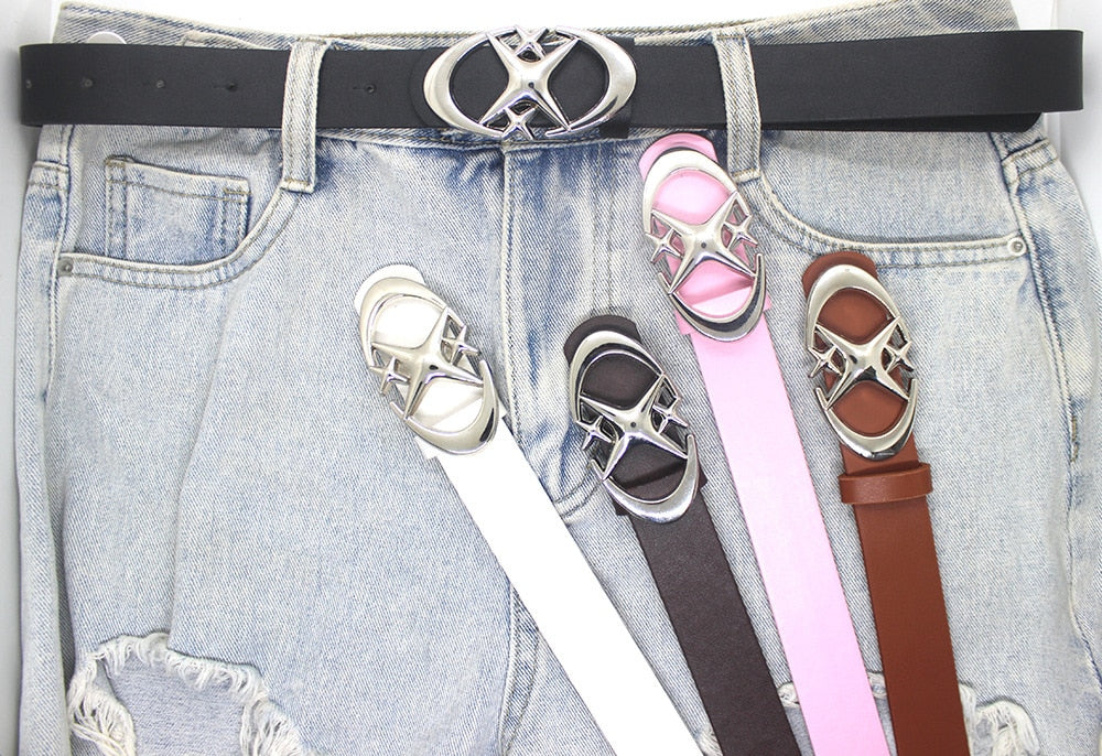 Moon Eclipse Leather Belt