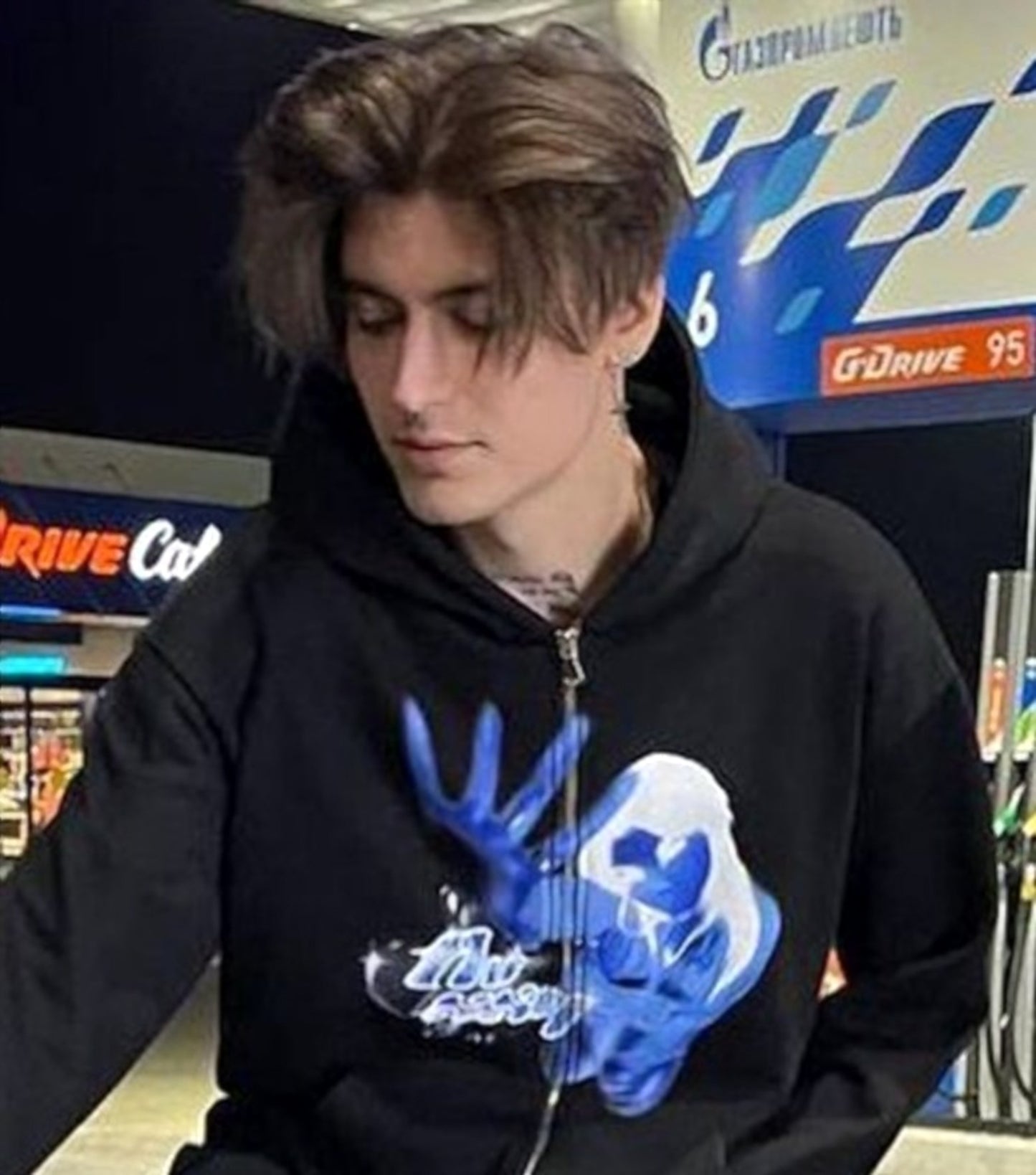 Ghost Girl Zip Up Hoodie
