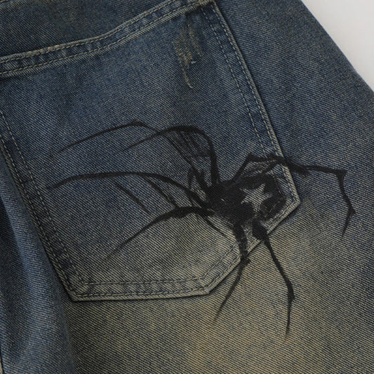 Spider Jean Shorts