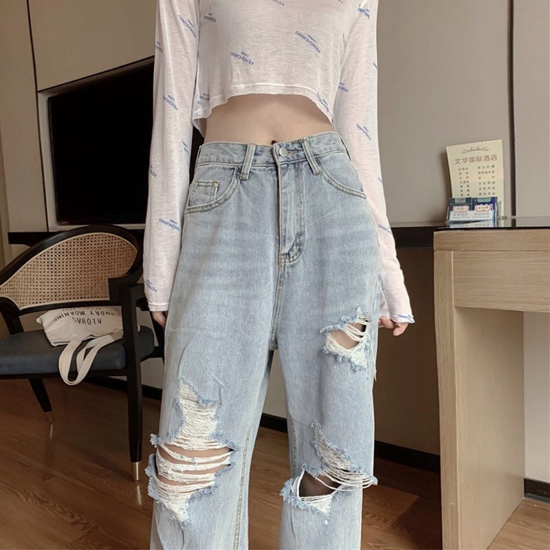 Ripped Bell Denim Pants