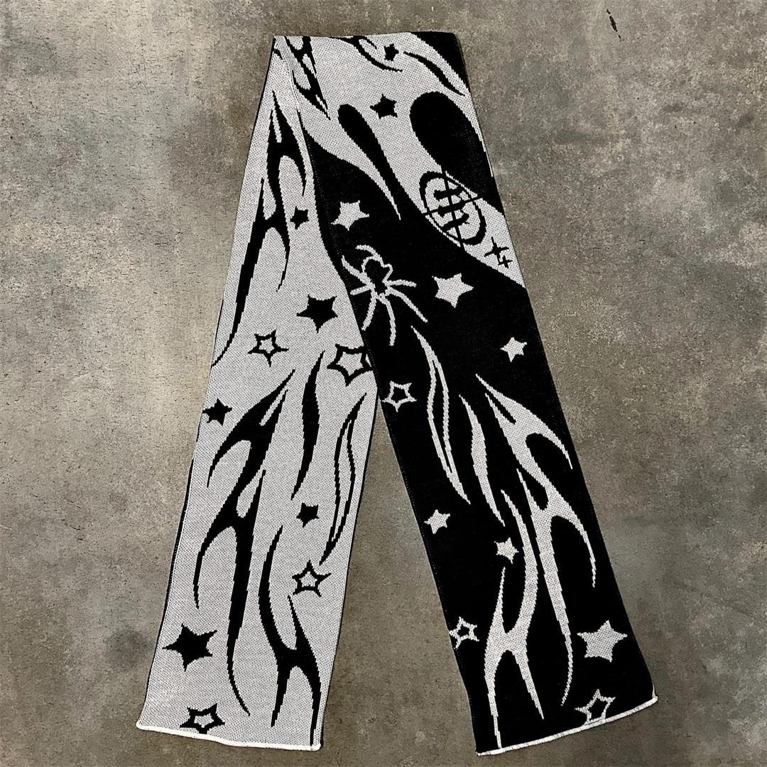 Retro Star Knit Scarf