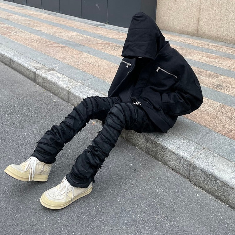 Heavy Stacked High Street Denim Pants