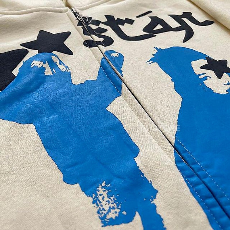 Star Girl Zip Up Hoodie - SHIRO KAGE