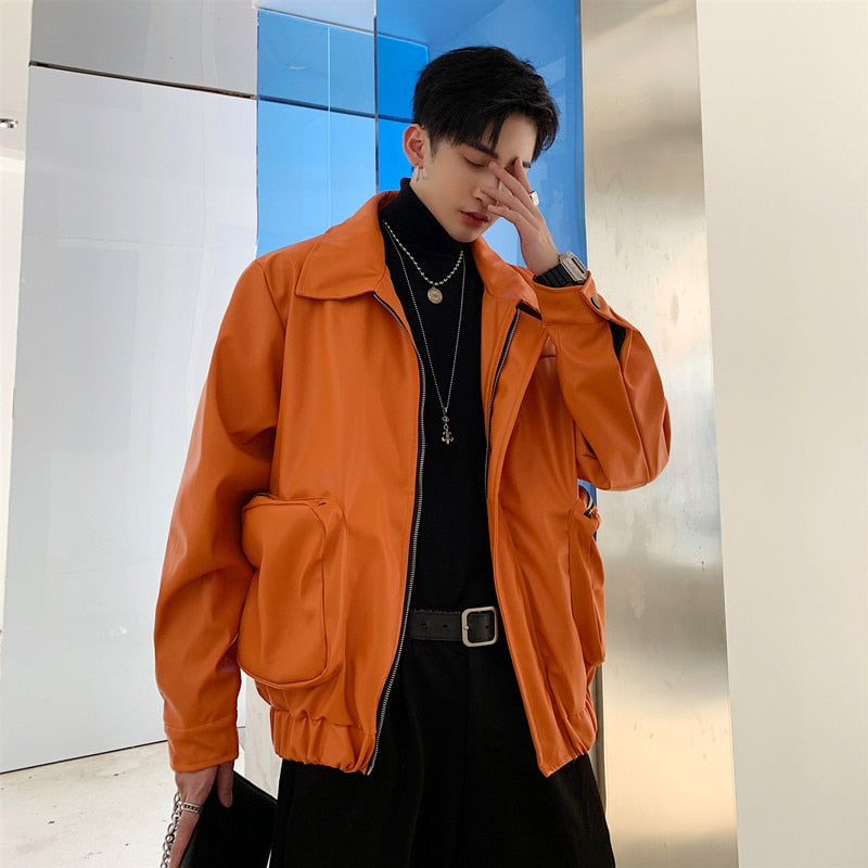 Vintage Loose Leather Jacket - SHIRO KAGE