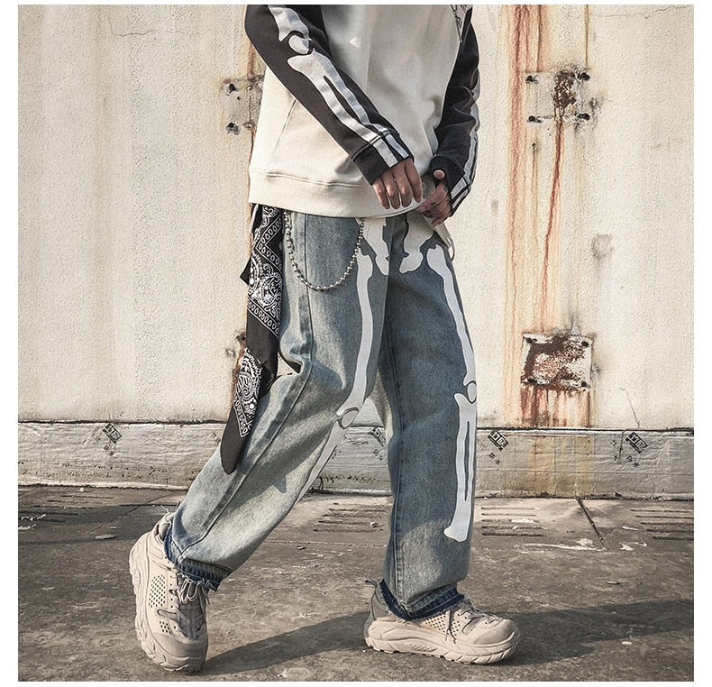 Skeleton Oversized Jean Pant - SHIRO KAGE