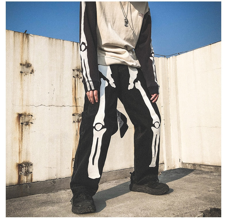 Skeleton Oversized Jean Pant - SHIRO KAGE