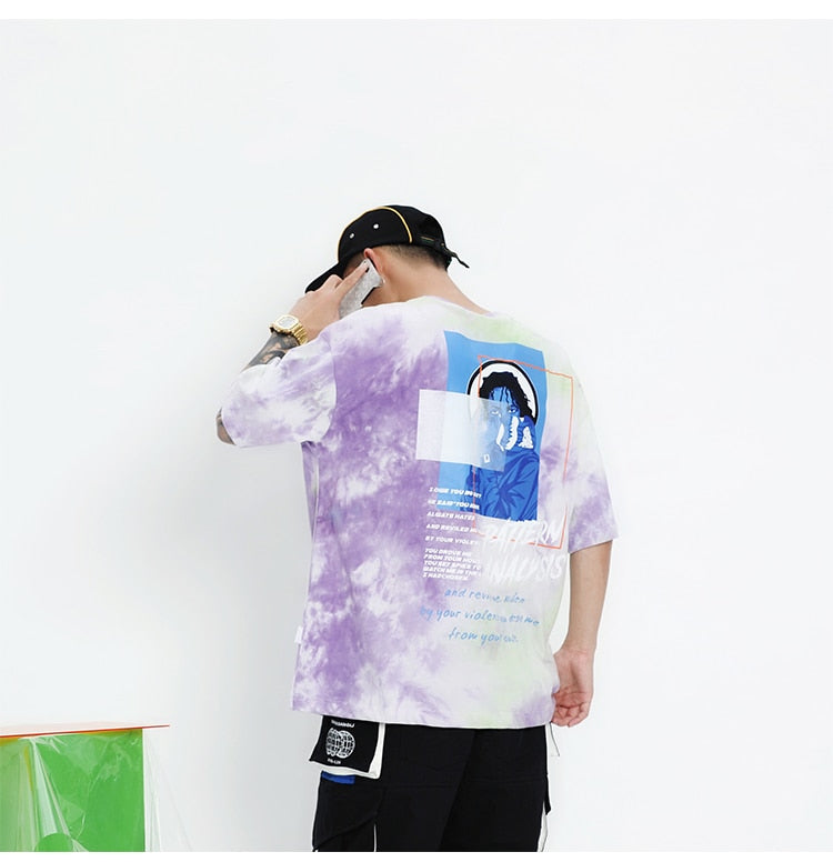 Tie-dye Non-Violence Tee - SHIRO KAGE