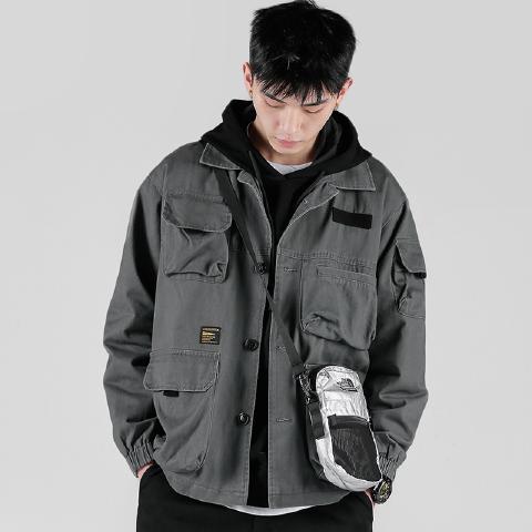 Volcano Ash Combat Cargo Jacket - SHIRO KAGE