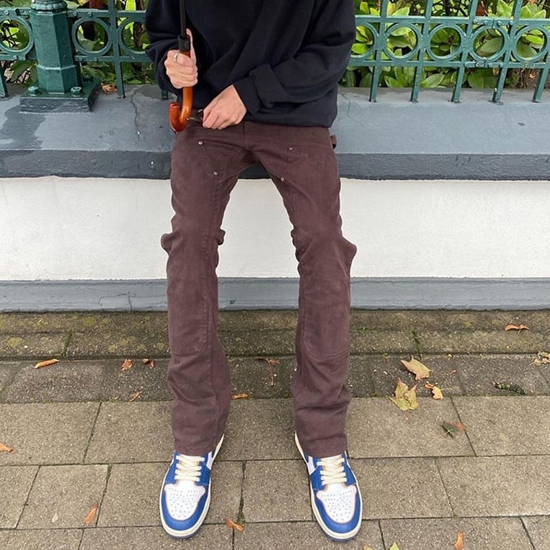Brown Flare Pants - SHIRO KAGE