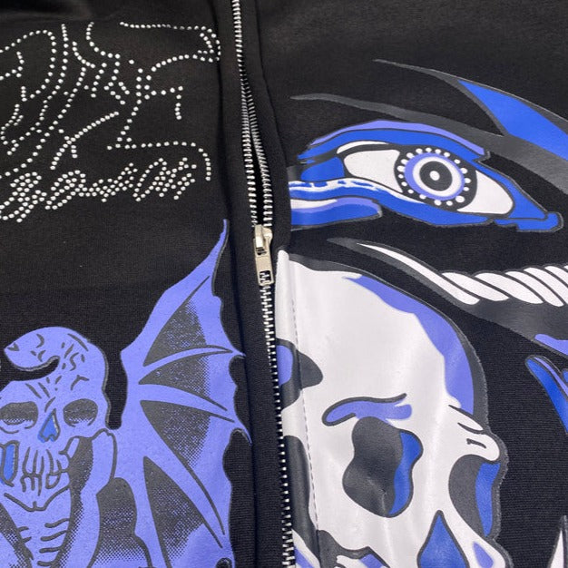 Evil eye Zip Up Hoodie - SHIRO KAGE