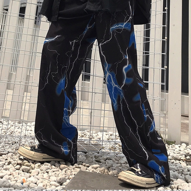 Lightning Graphic Trousers - SHIRO KAGE