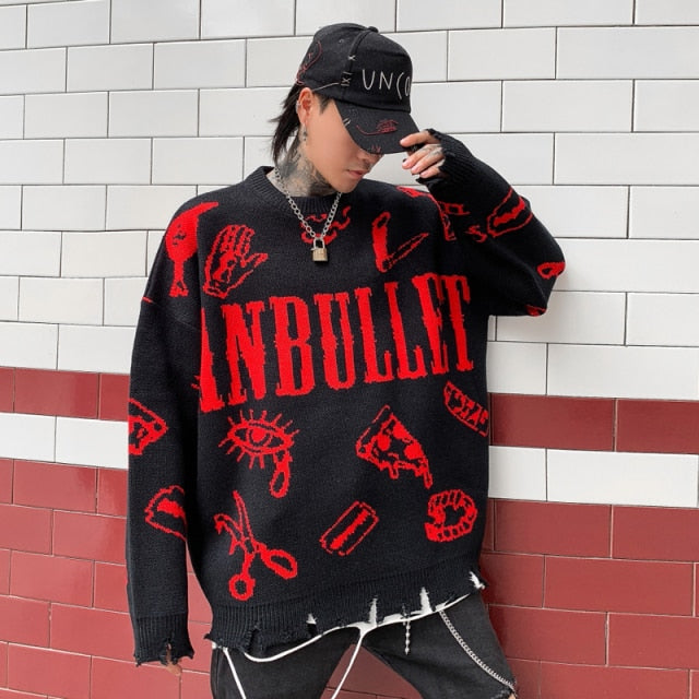 Corrosive Anbullet Knit Sweatshirt - SHIRO KAGE