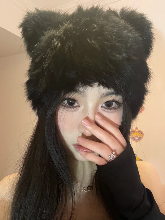 Black Bear Fur Hat