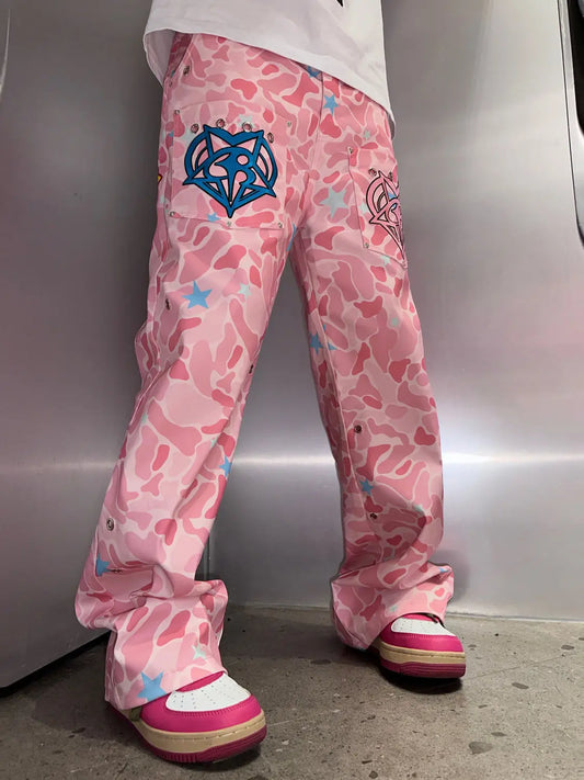 BSTAR Pink Camo Jeans