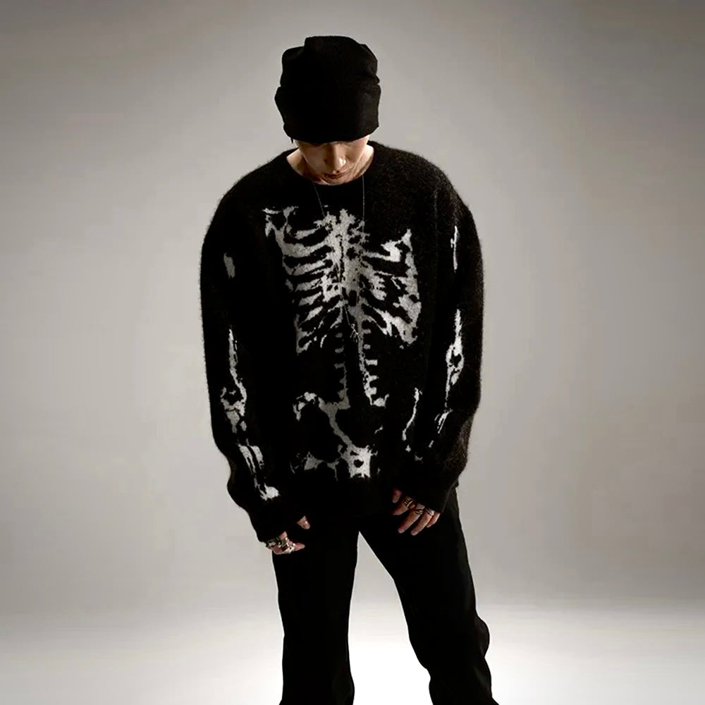 Dark Skeleton Knit Sweater