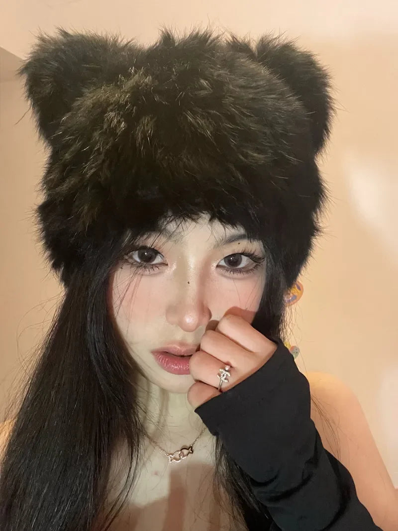 Black Bear Fur Hat
