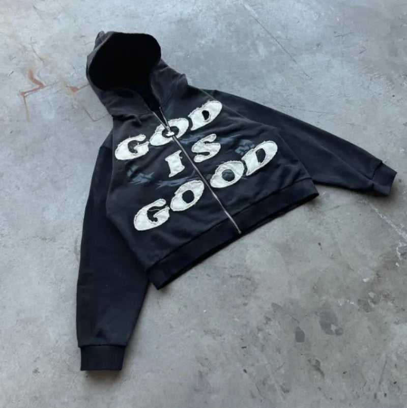 God is Good Zip Hoodie