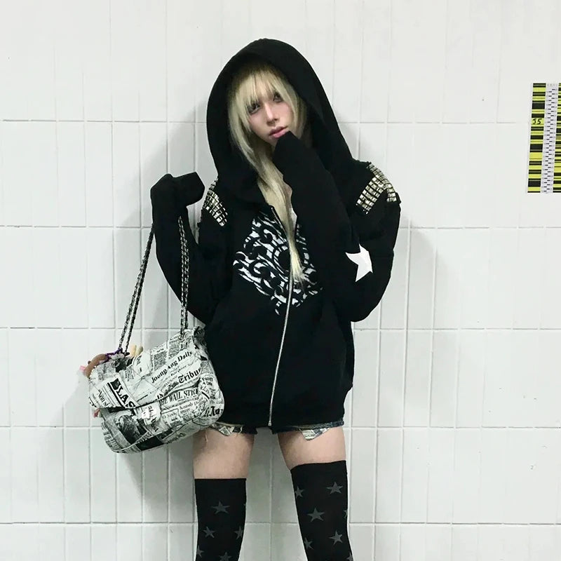 Flame Star Zip Hoodie