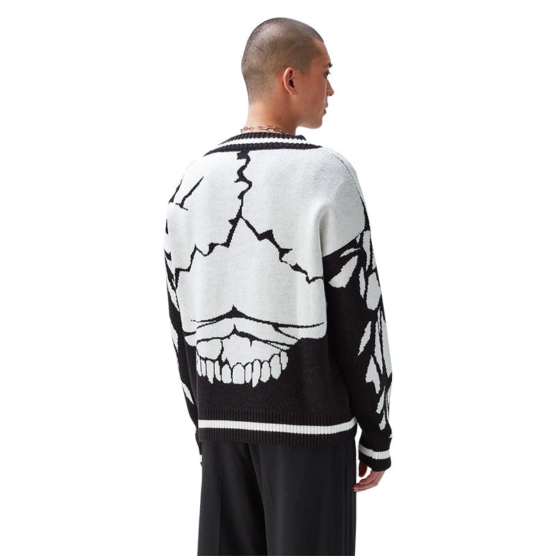 Fracture Skull Knit Sweater