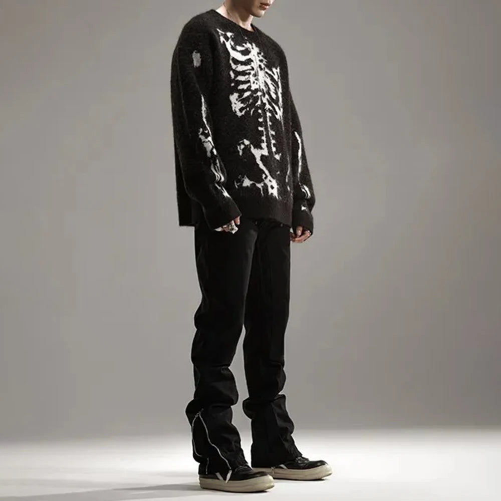 Dark Skeleton Knit Sweater
