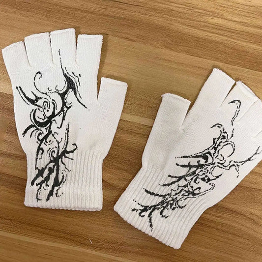 Cyber Scars Knit Gloves
