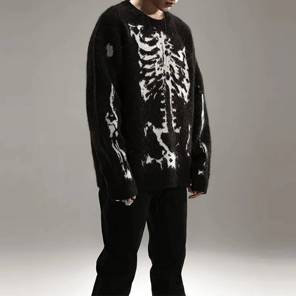 Dark Skeleton Knit Sweater