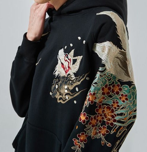 9 Tails Legend Embroidered Hoodie
