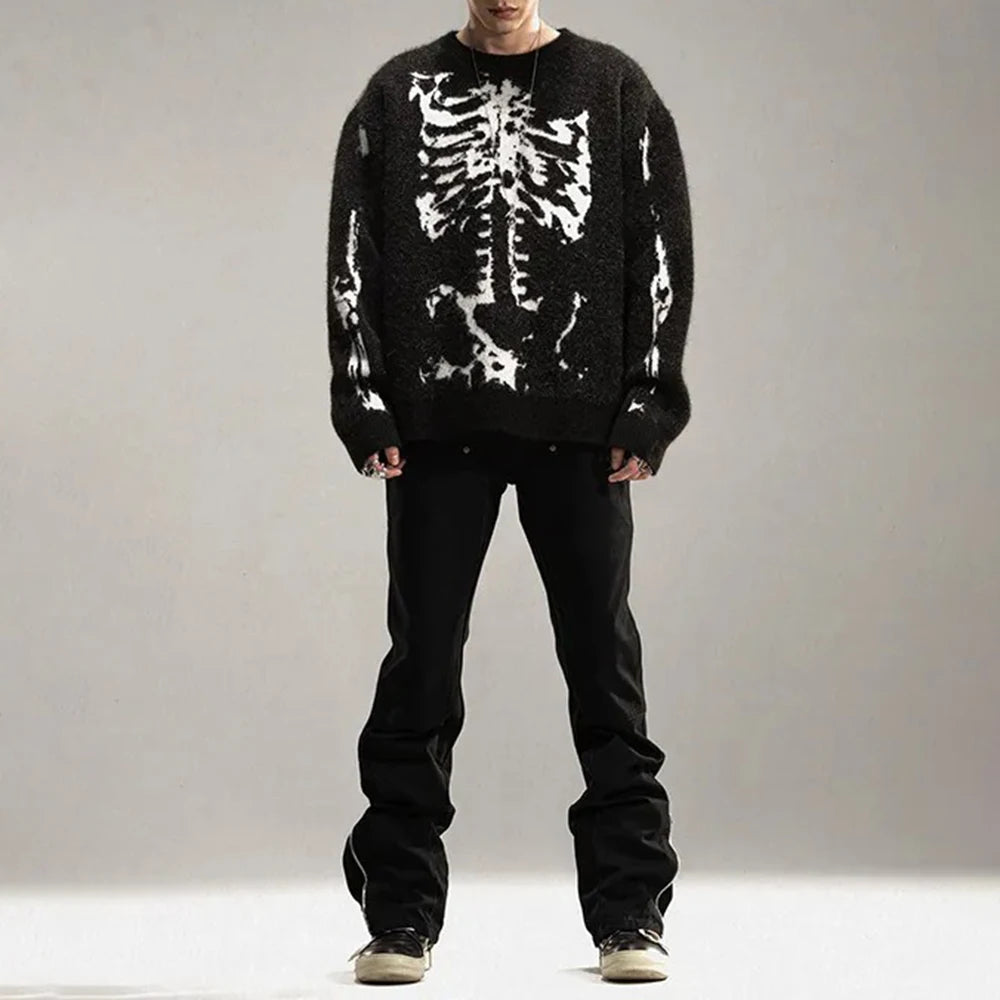 Dark Skeleton Knit Sweater