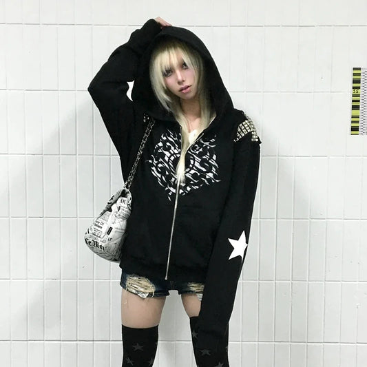 Flame Star Zip Hoodie