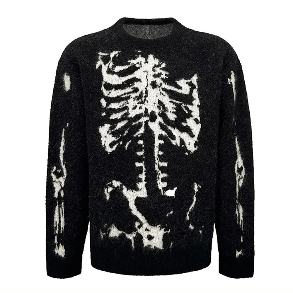 Dark Skeleton Knit Sweater
