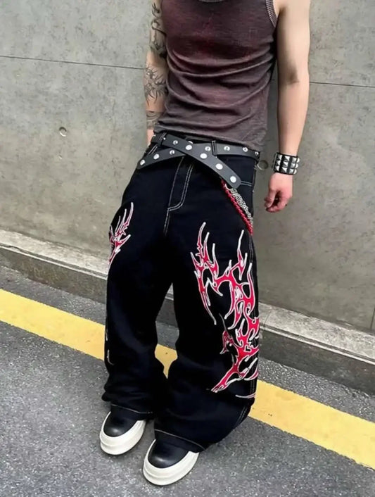Red Razor Denim Jeans