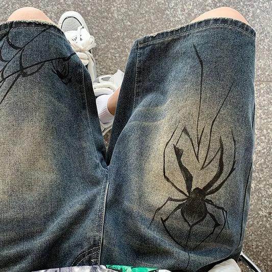 Spider Jean Shorts